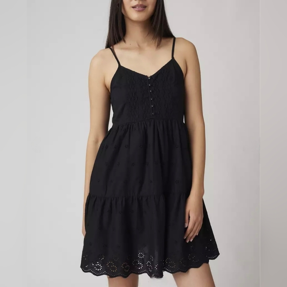 Levi's Black Eyelet Mini Dress